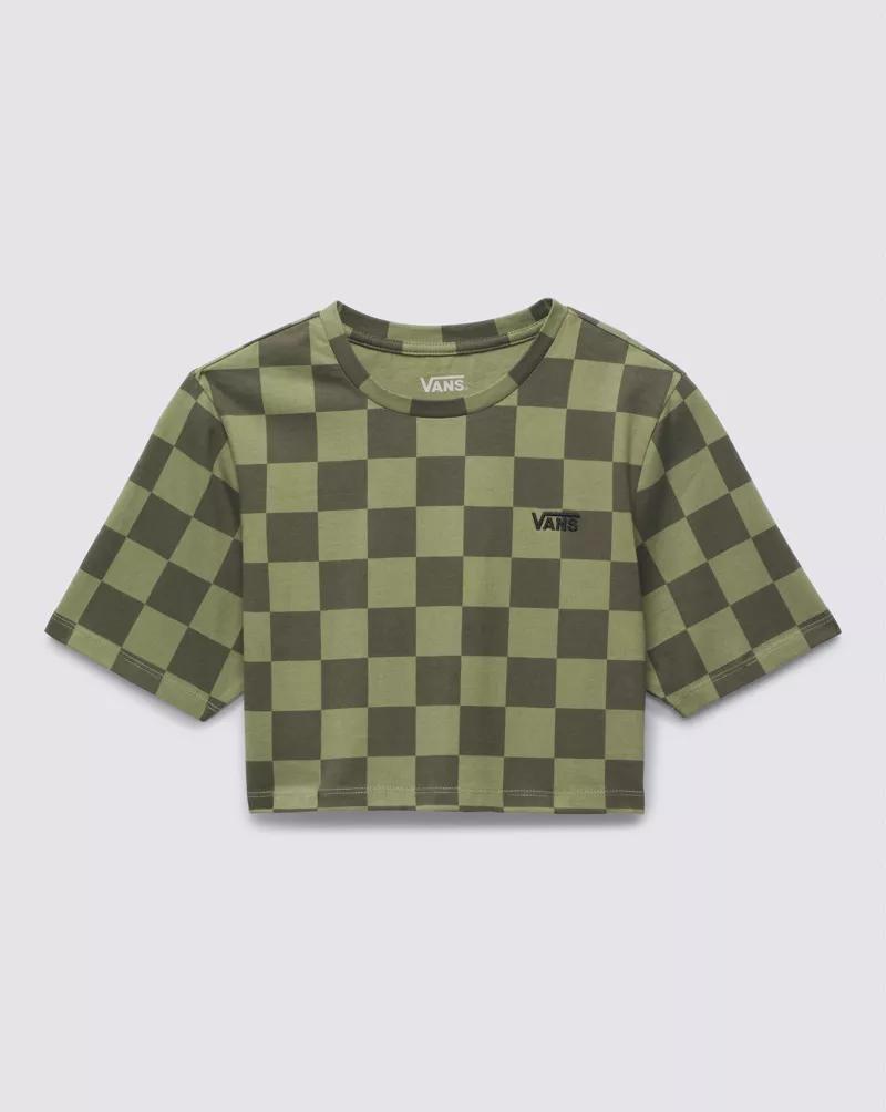 Check Crew Crop T-Shirt Product Image