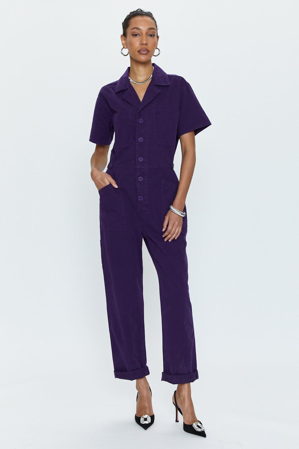 Grover Short Sleeve Field Suit- Lila Purple Product Image