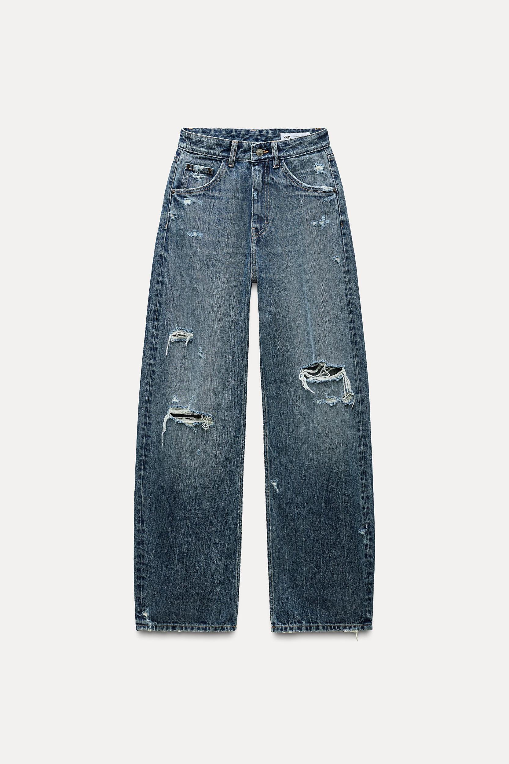 TRF CURVED HIGH-WAISTED JEANS Product Image