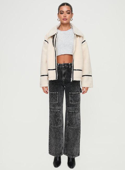 Lumanara Shearling Jacket Cream Product Image