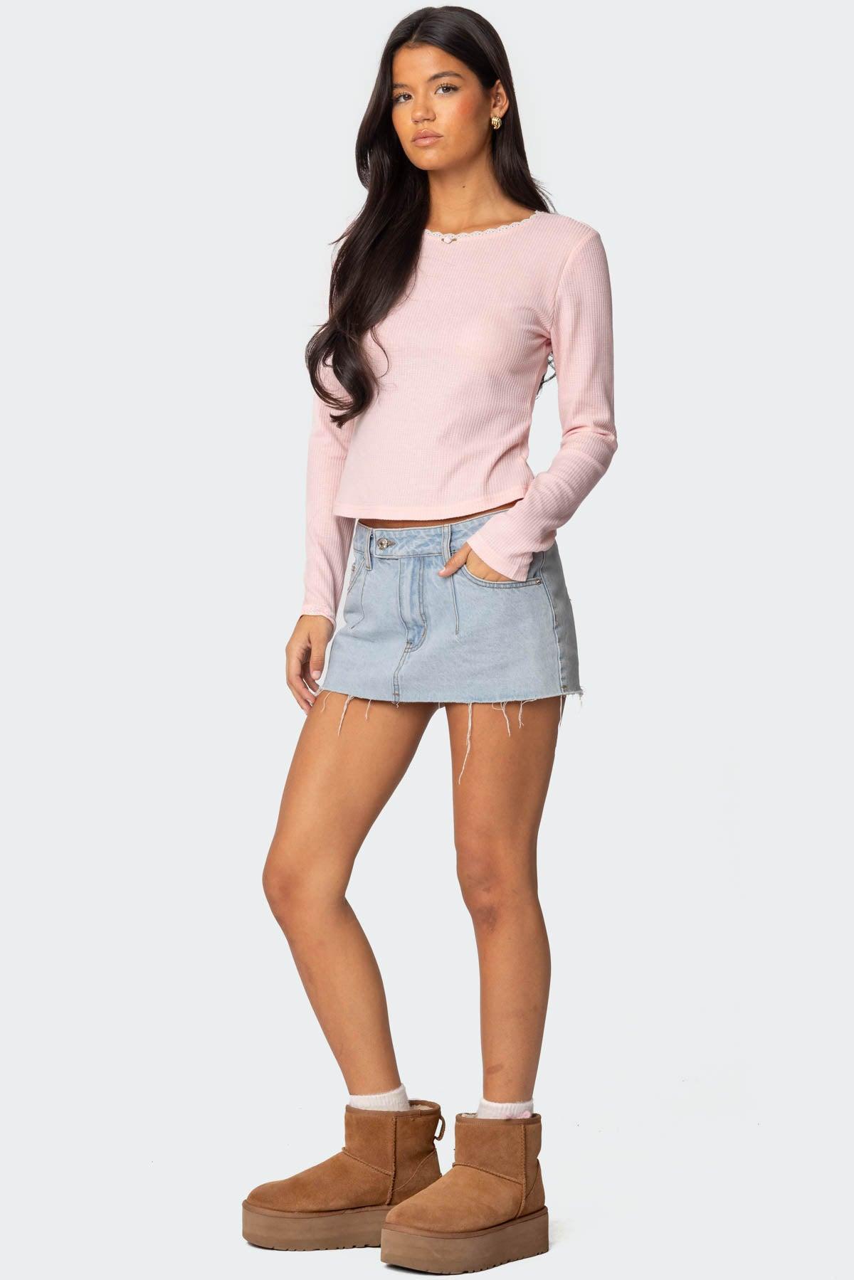 Rosemarie Lacey Waffle Top Product Image