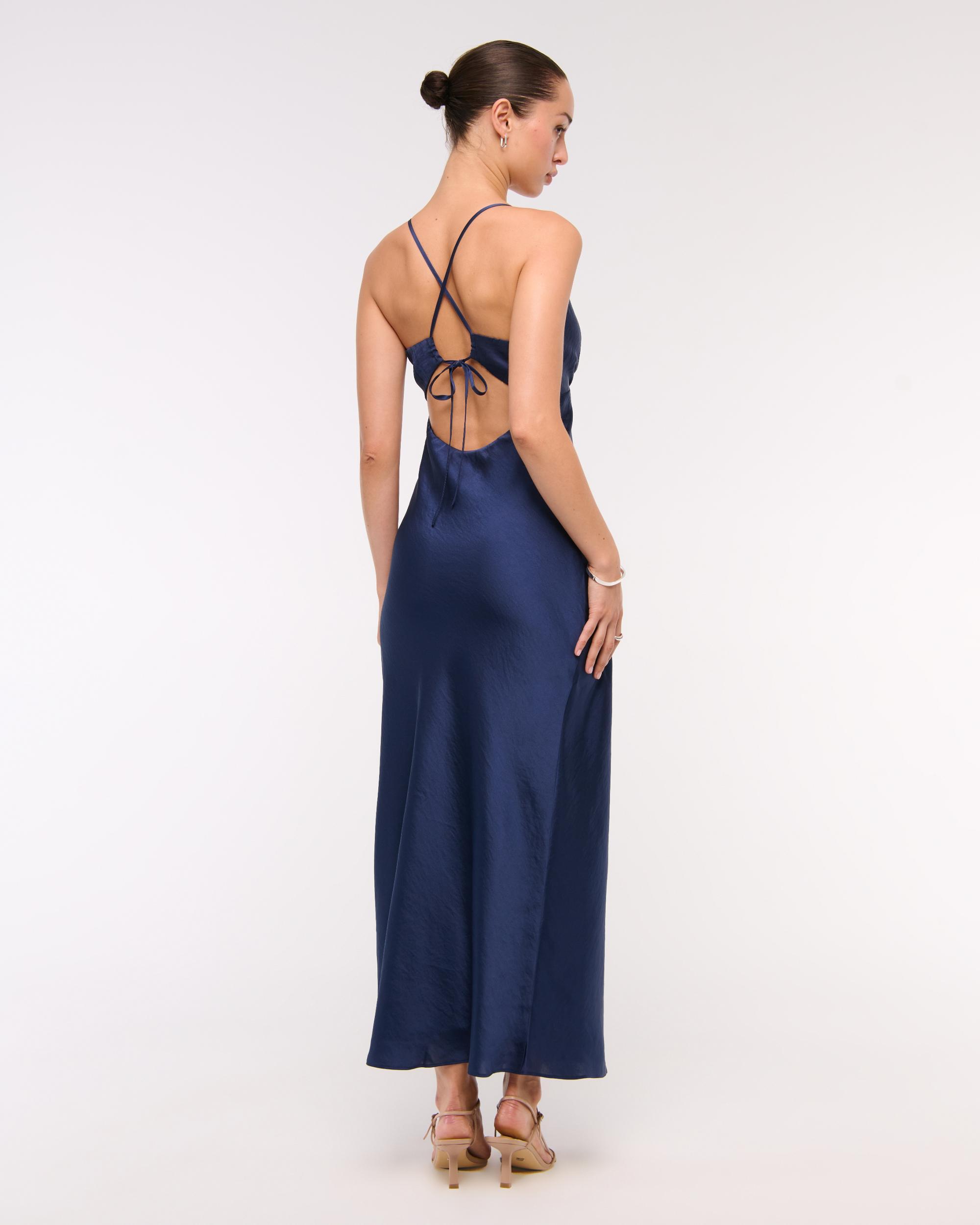 The A&F Julia Slip Tie-Back Maxi Dress Product Image