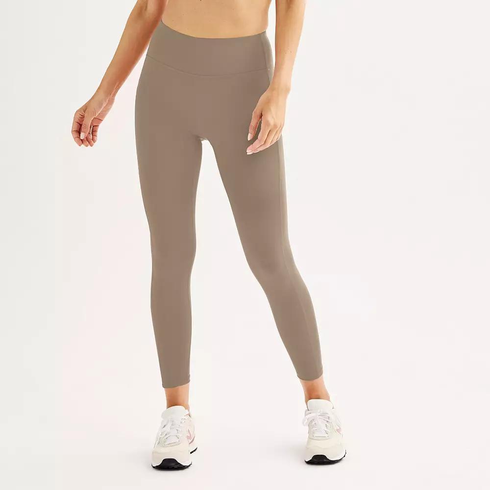 Women's Tek Gear® Ultrastretch High-Waisted Side Pocket 7/8 Leggings, Size: Large, Kalari Green Product Image