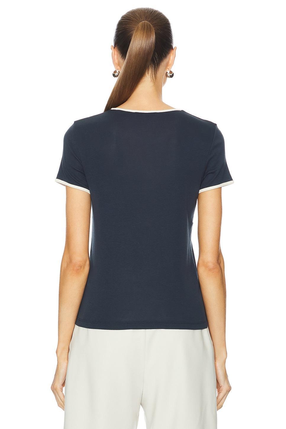 Tipped Short Sleeve Crew Vince Product Image