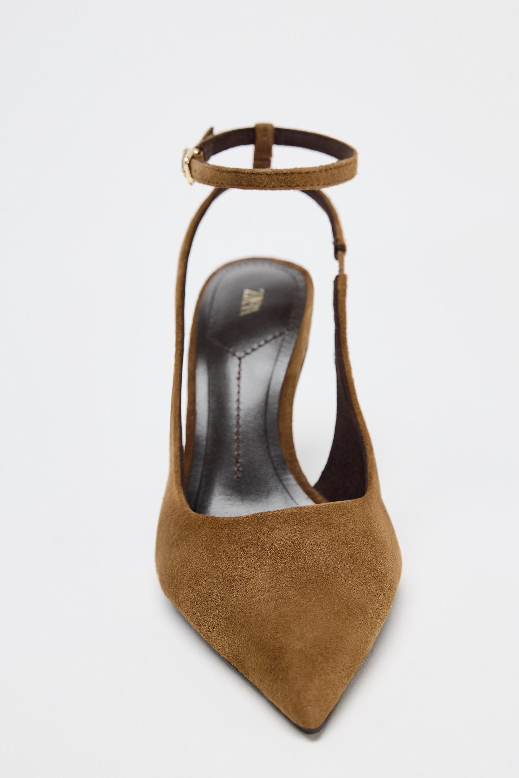 SUEDE SLINGBACK HEELS Product Image