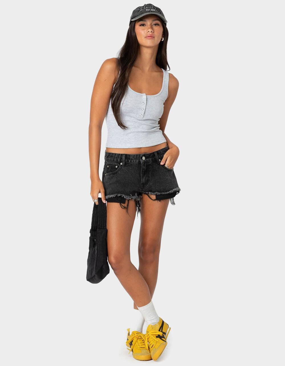 EDIKTED Tiana Henley Tank Top - PINK Product Image