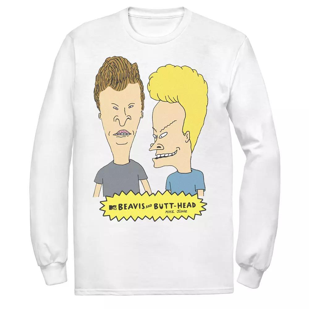 Men's Beavis Butthead Nerd Tee, Size: Small, White Product Image
