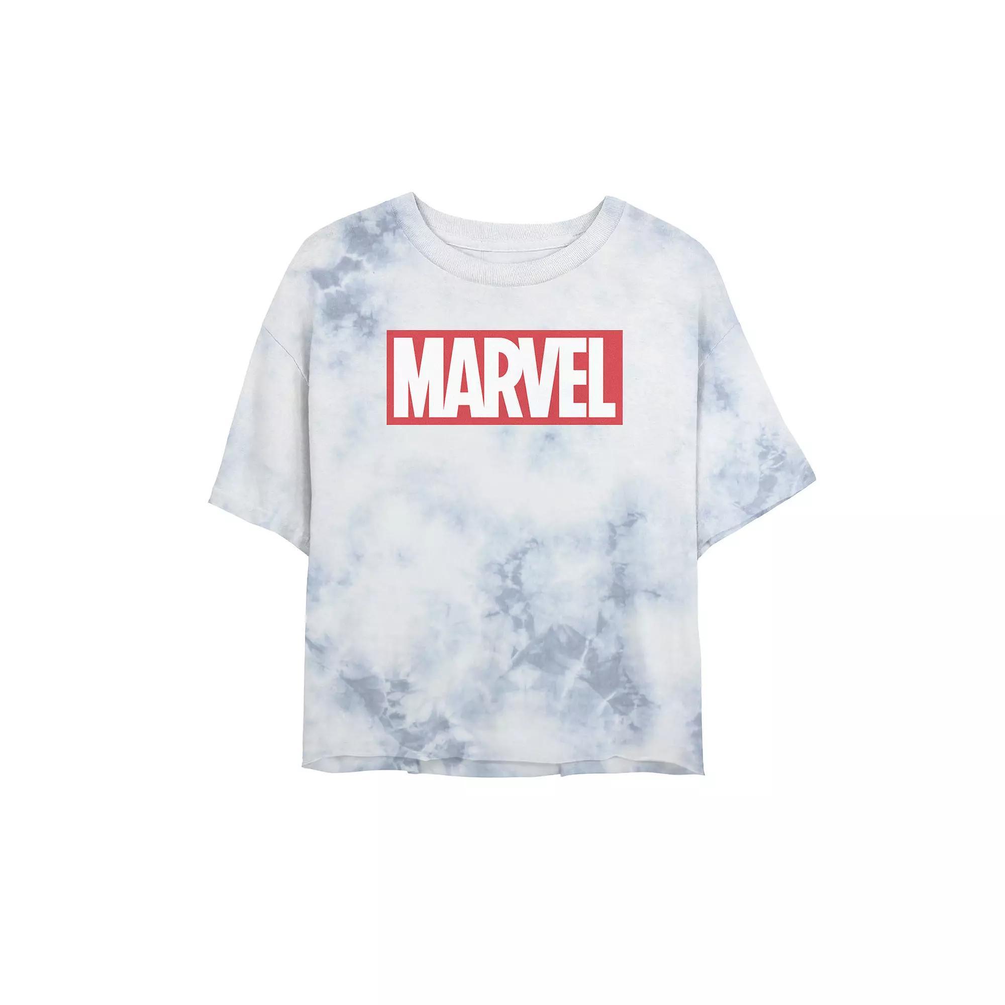 Juniors' Marvel Classic Bold Logo Tee, Girl's, Size: XL, Black Grey Product Image