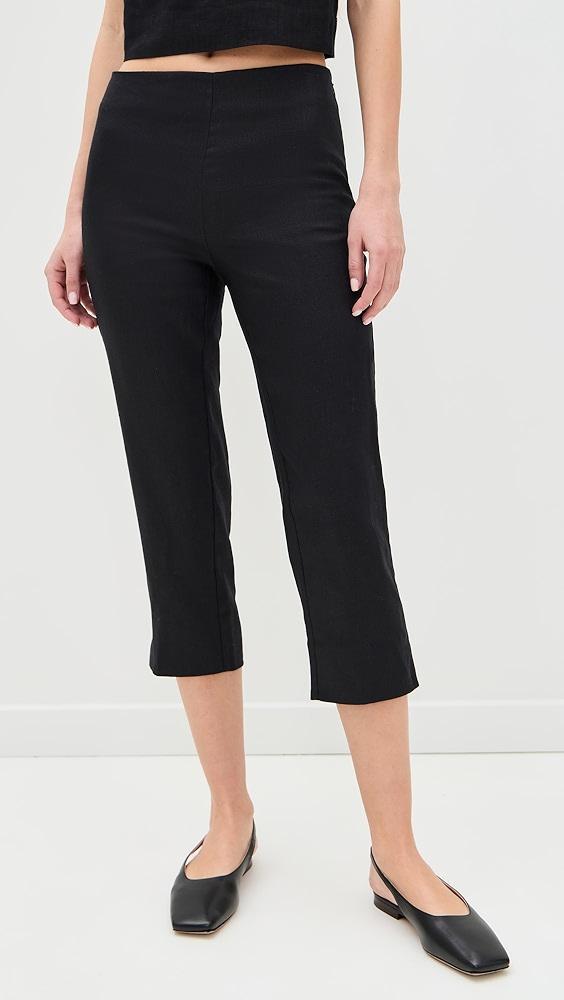 Reformation Petra Linen Pedal Pusher Pants | Shopbop Product Image
