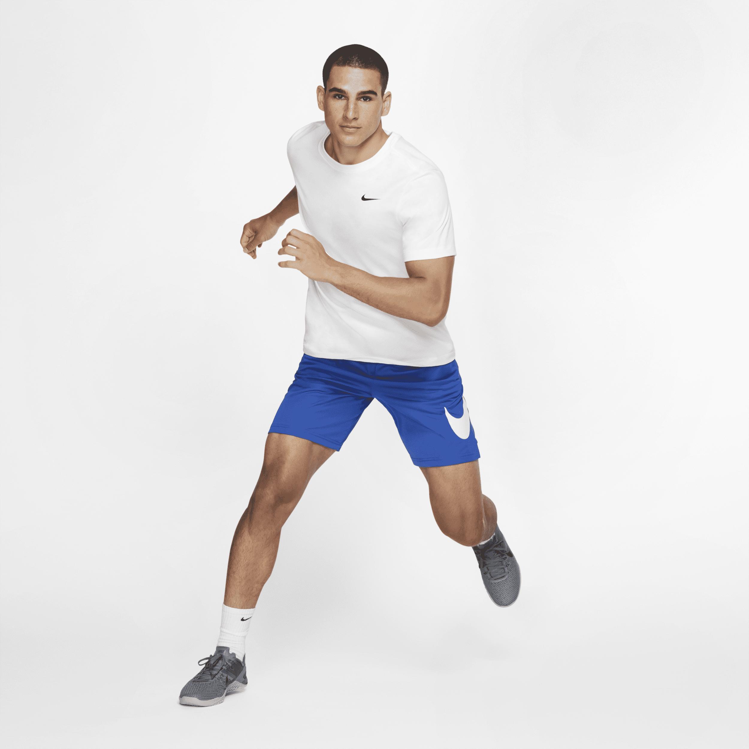 Men's Nike Dri-FIT Training Tee, Size: XXL, White Black Product Image