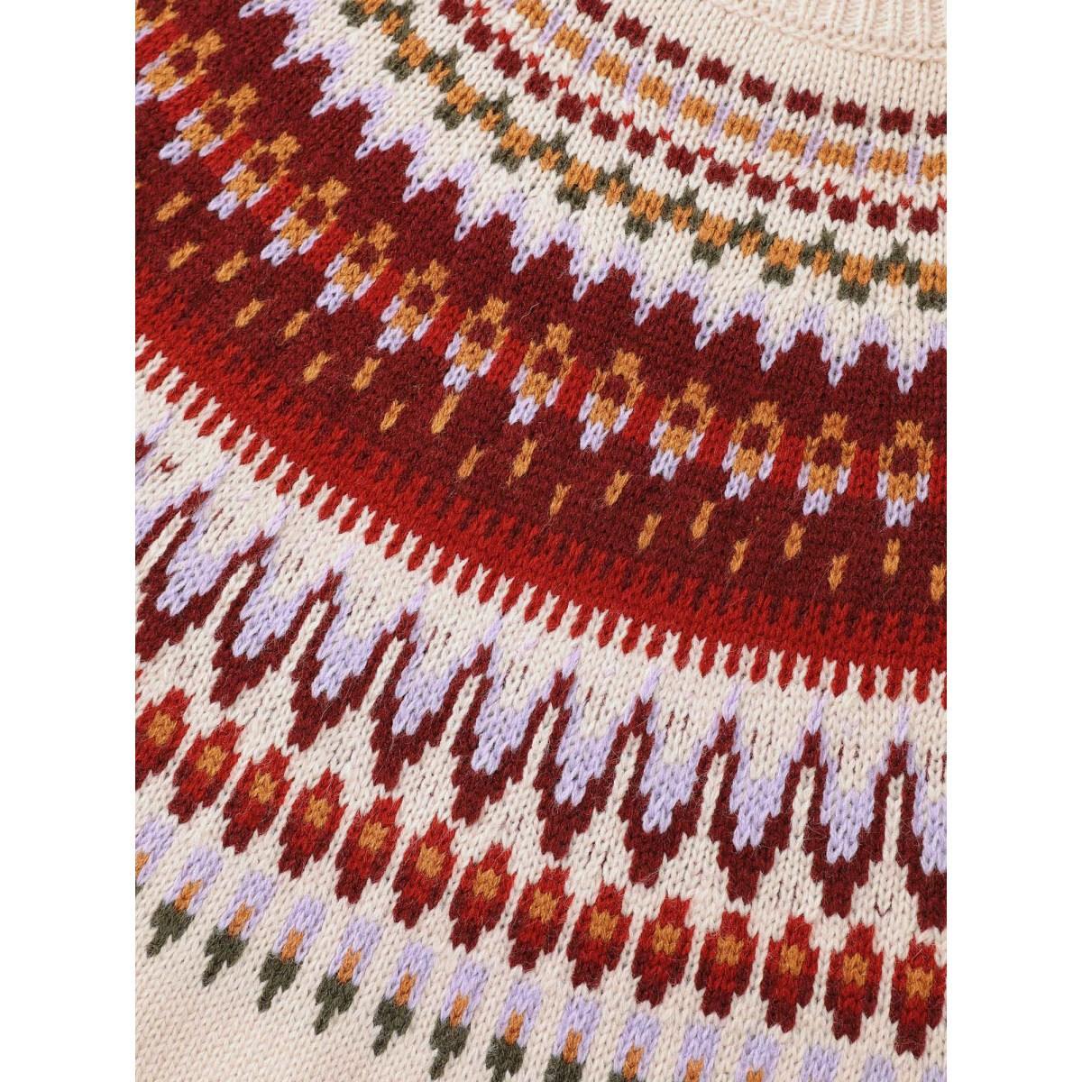 Plus Size Round Neck Bandana Color Contrast Pullover Apricot Women Casual Loose Long Sleeve Round Neck Everyday Pullovers BloomChic 28/5X Product Image