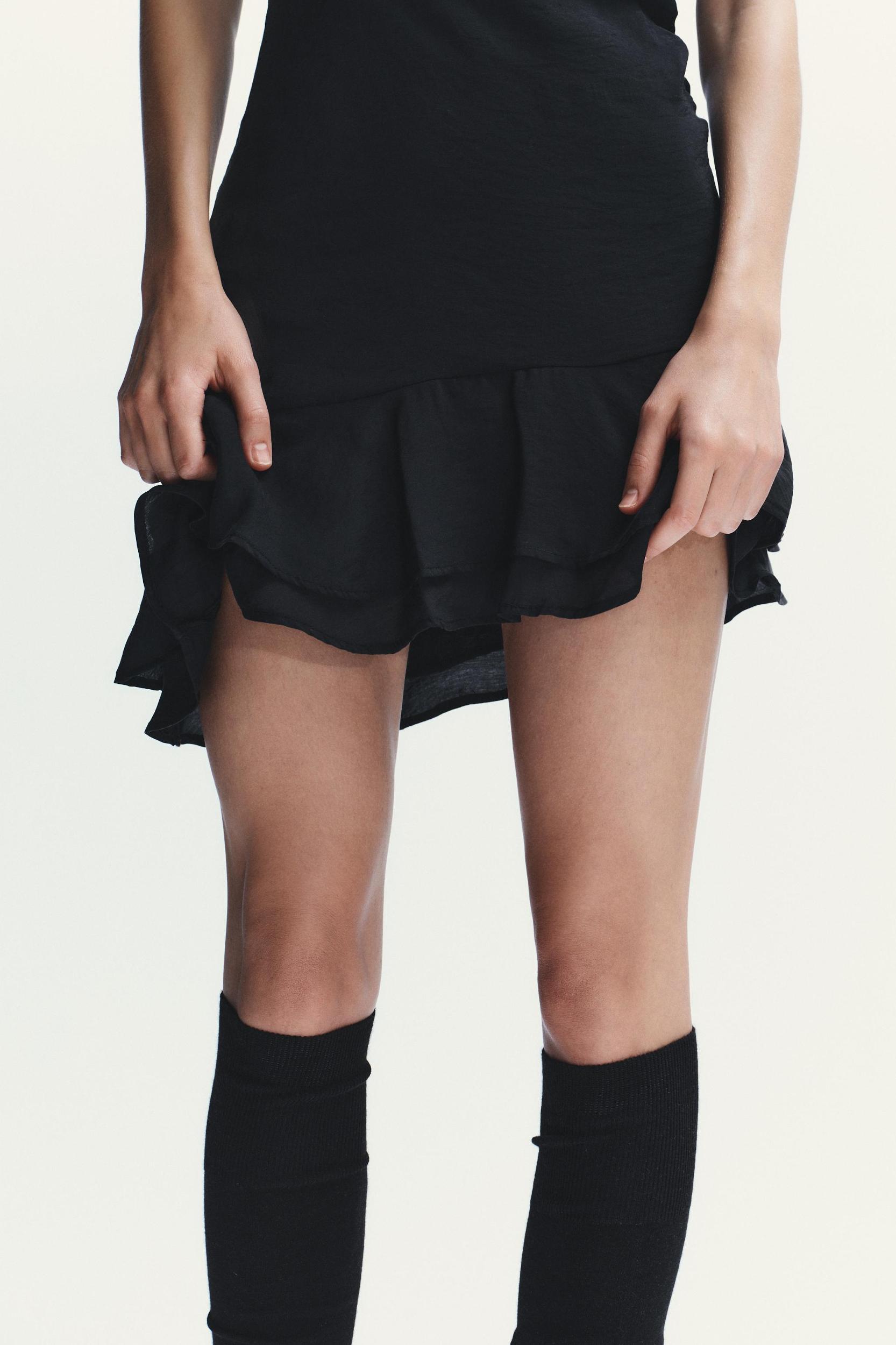 HALTER ASYMMETRIC SHORT DRESS Product Image