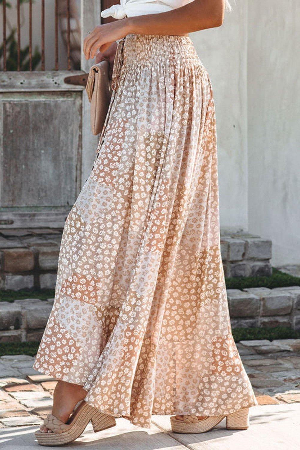 Boho Floral Maxi Skirt Product Image