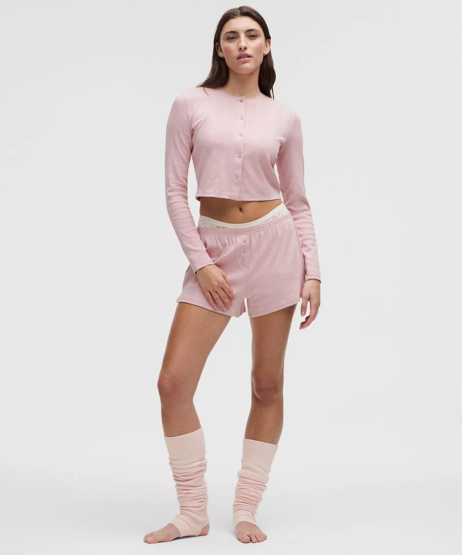Cotton Pointelle Cropped Button Shirt Product Image