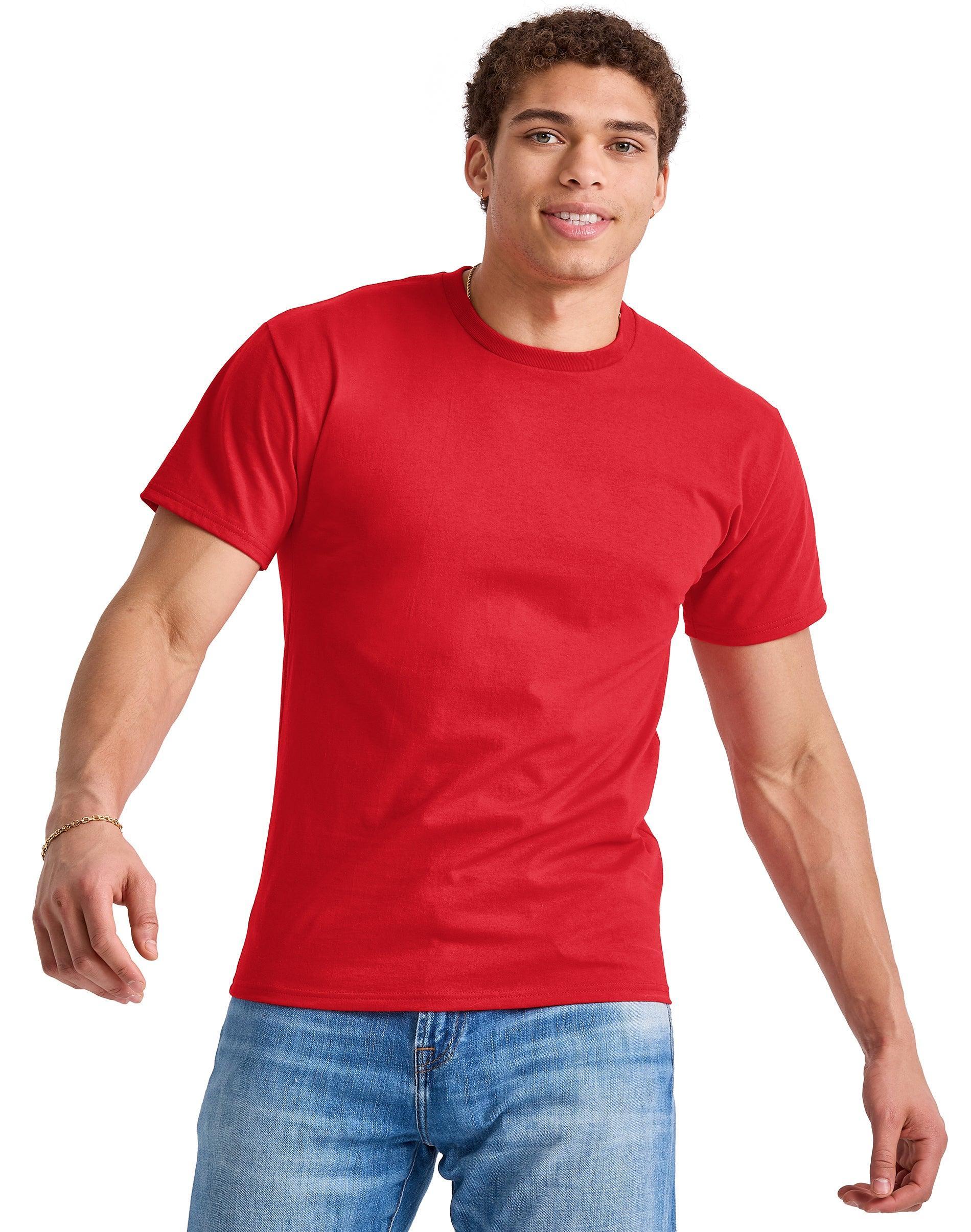 Men's Hanes® Essentials 4-Pack Cotton T-Shirt, Size: Small, Grey Product Image