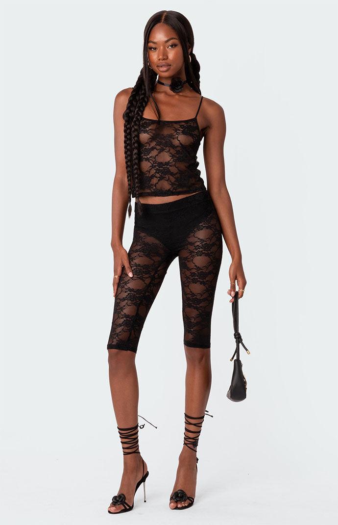 Edikted Women's Gianna Sheer Lace Tank Top Product Image