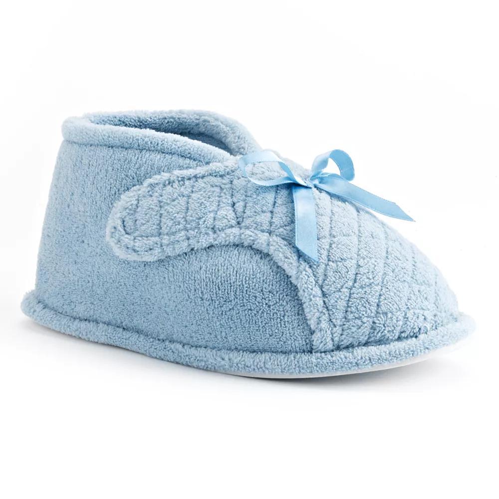 MUK LUKS Micro Chenille Women's Slipper Boots, Size: Small, Blue Product Image
