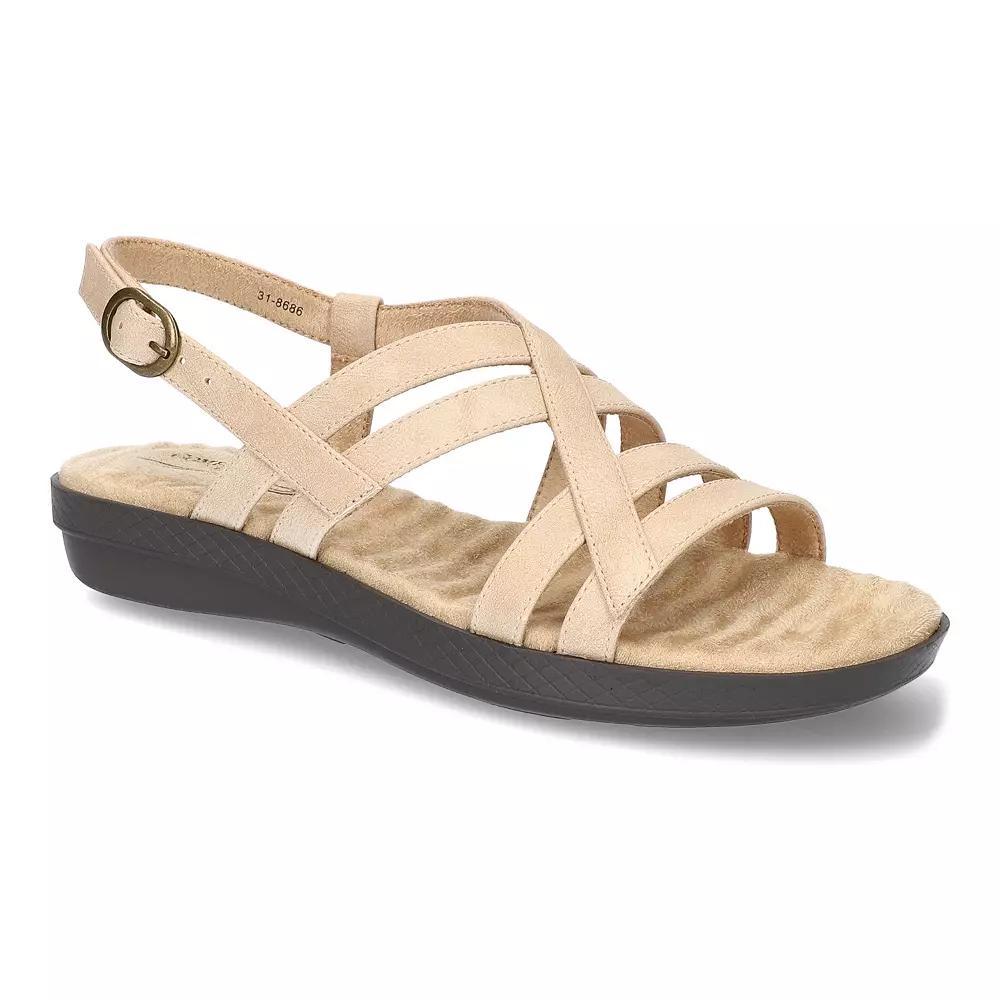 Easy Street Lobo Women's Strappy Slingback Sandals, Size: 8.5, Black Product Image