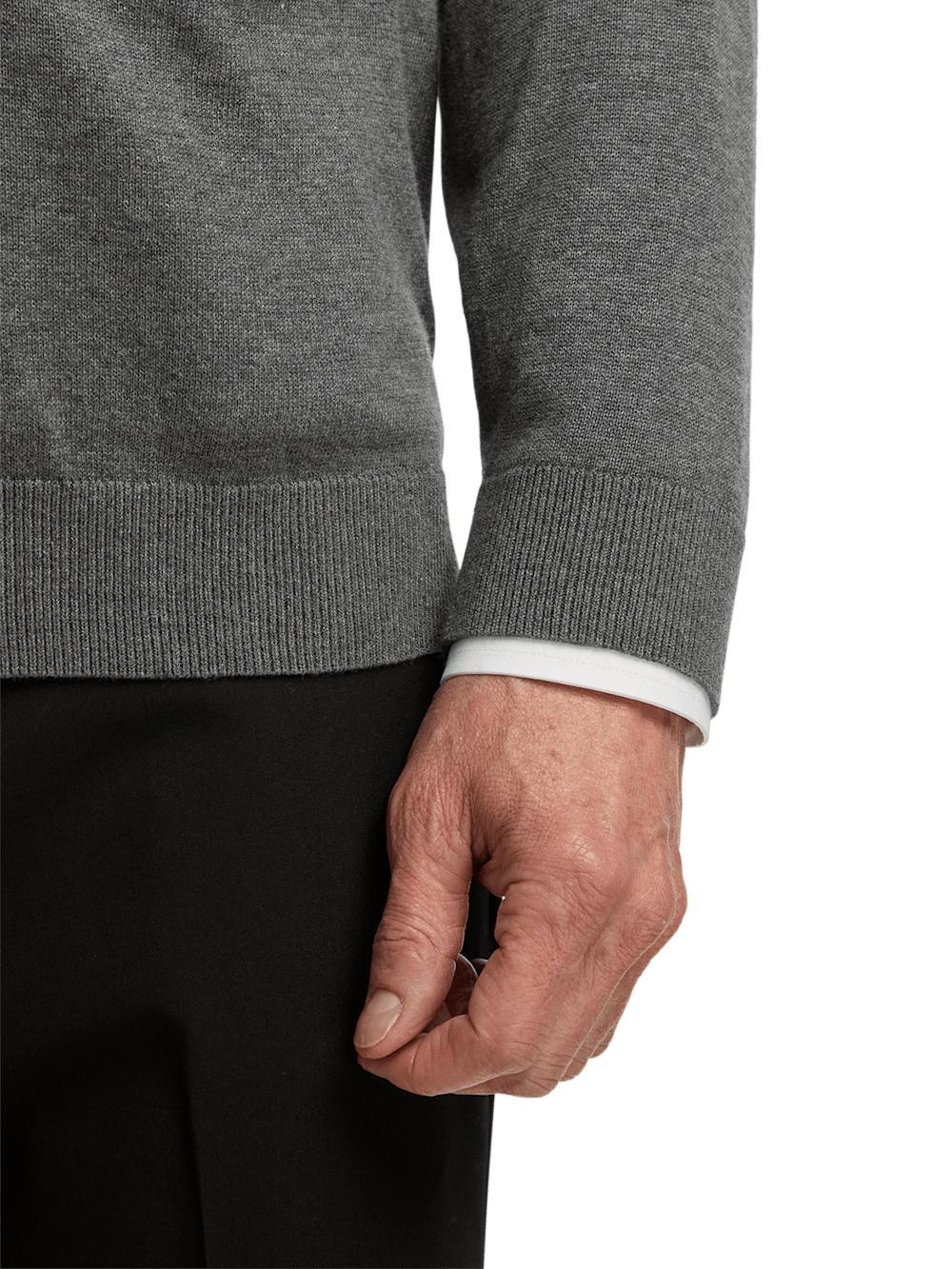Supima Cotton Button Front Cardigan - Medium Grey Product Image