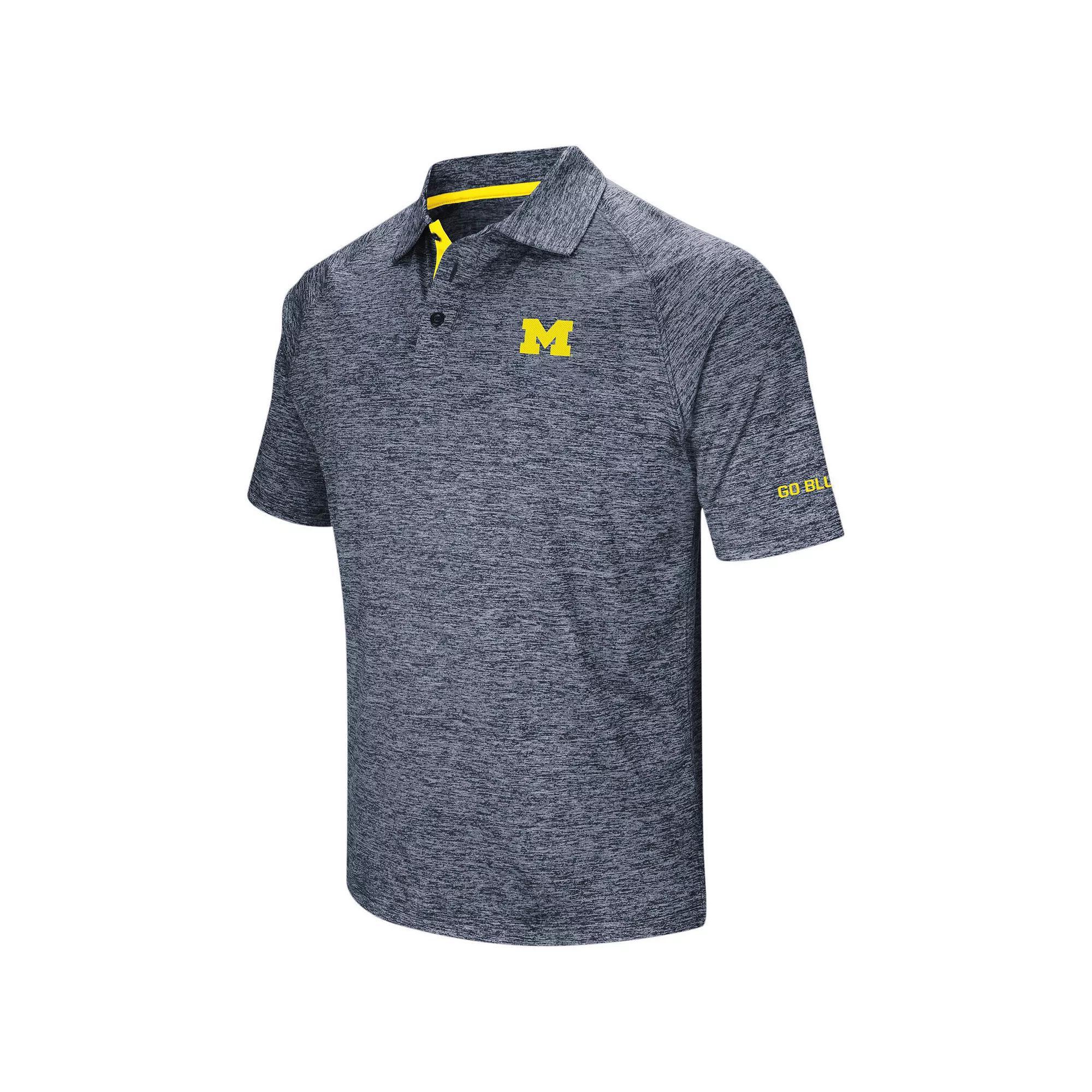 Men's Colosseum Navy Michigan Wolverines Big & Tall Down Swing Polo, Size: 4XB, Blue Product Image