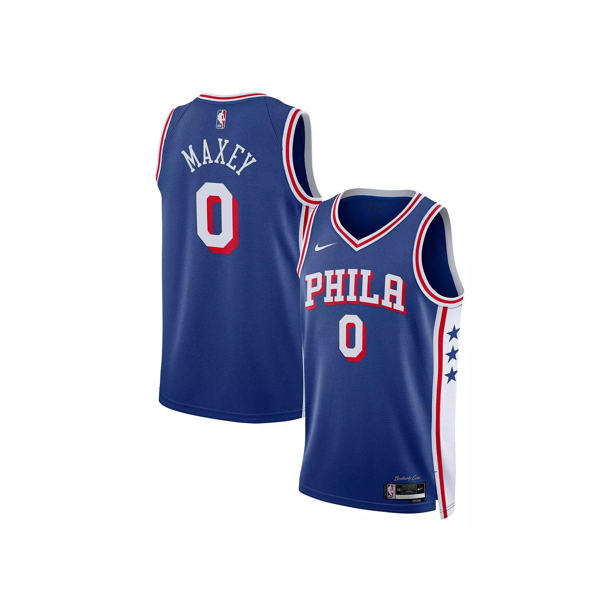 Unisex Nike Tyrese Maxey Royal Philadelphia 76ers Swingman Jersey - Icon Edition, Adult Unisex, Size: 3XL, 76r Blue Product Image