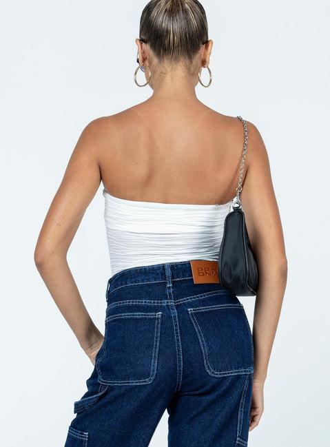 Makena Strapless Bodysuit White Low Impact Product Image
