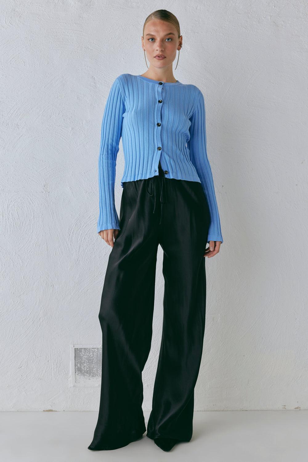 Hattie Knit Top Blue Product Image