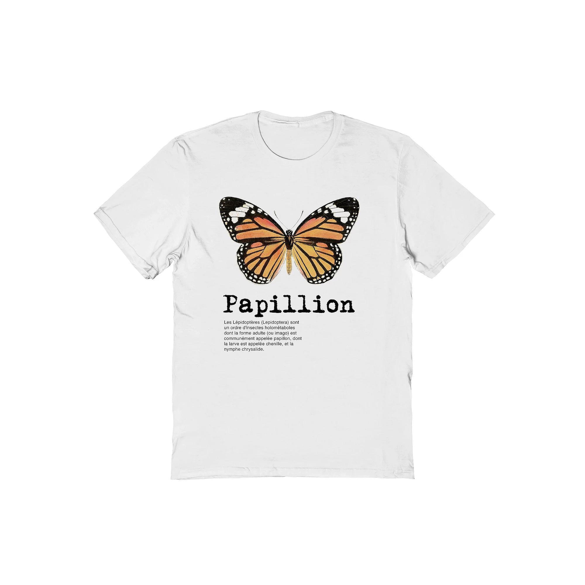 Men's Papillion Graphic Tee, Size: Large, White Product Image