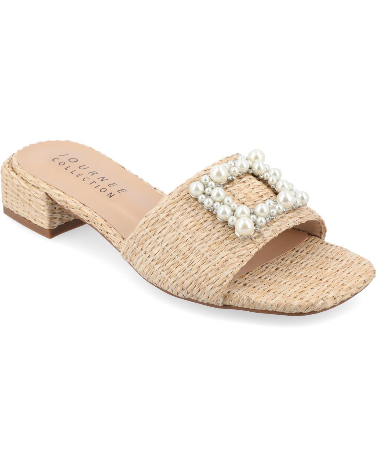 Journee Justina Women's Tru Comfort Foam™ Buckle Sandals, Size: 8.5, Black Product Image