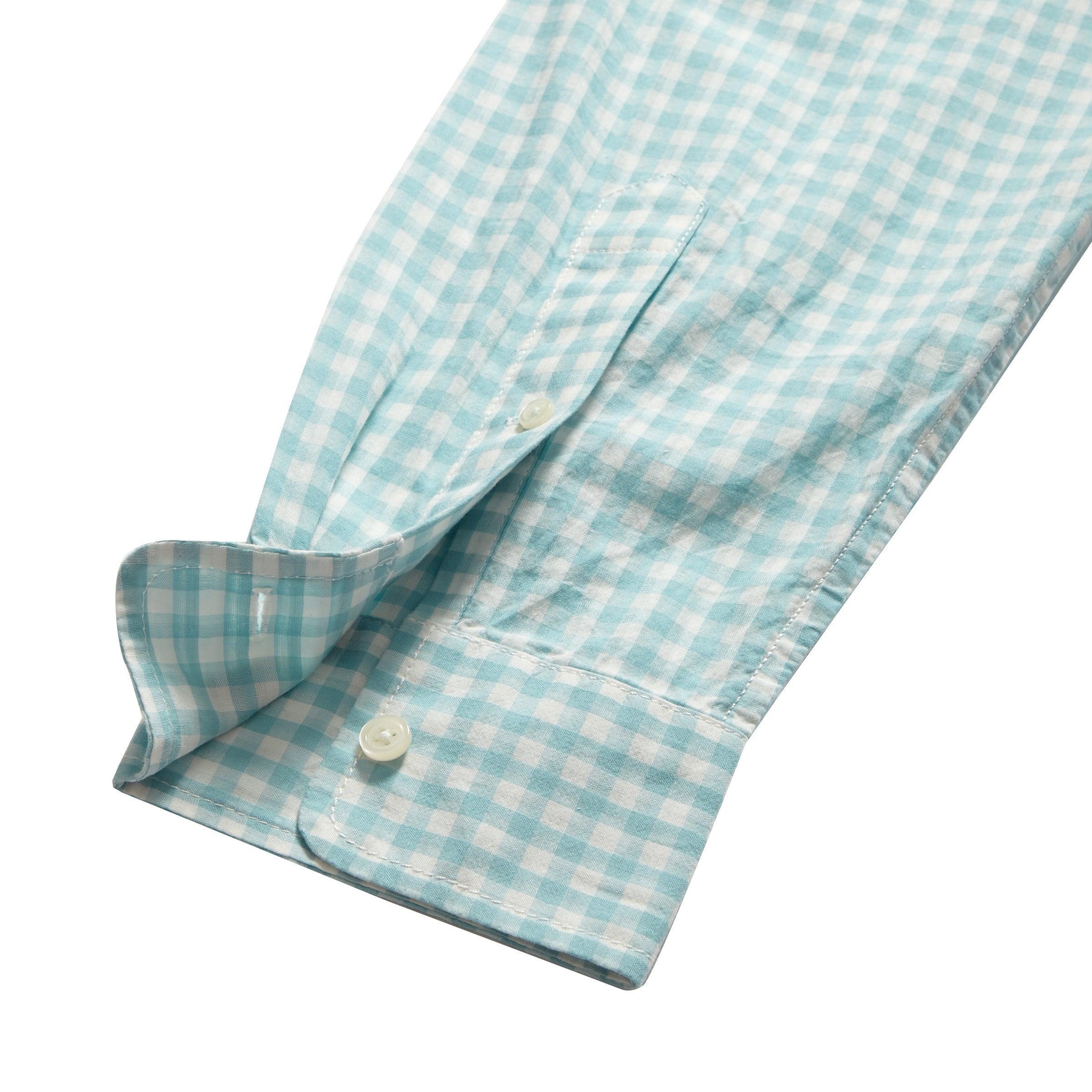 Grange Shadow Gingham Shirt- Seafoam (Final Sale)* Product Image