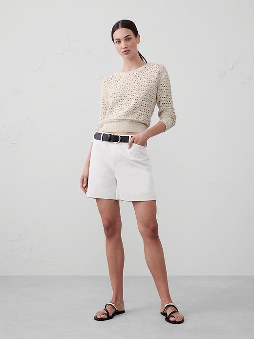Open Stitch Pullover Sweater Product Image