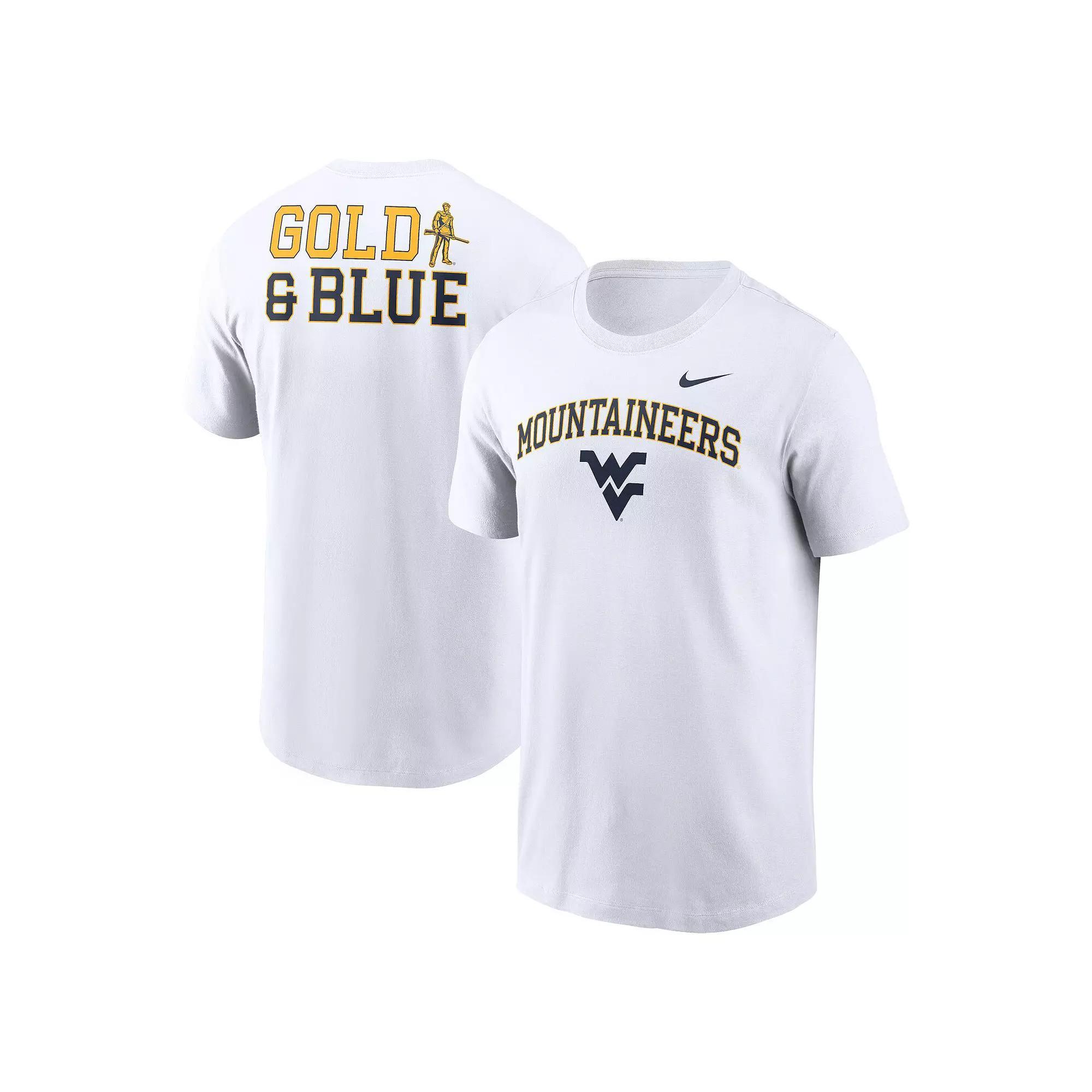 Men's Nike White West Virginia Mountaineers Blitz 2-Hit T-Shirt, Size: Large Product Image