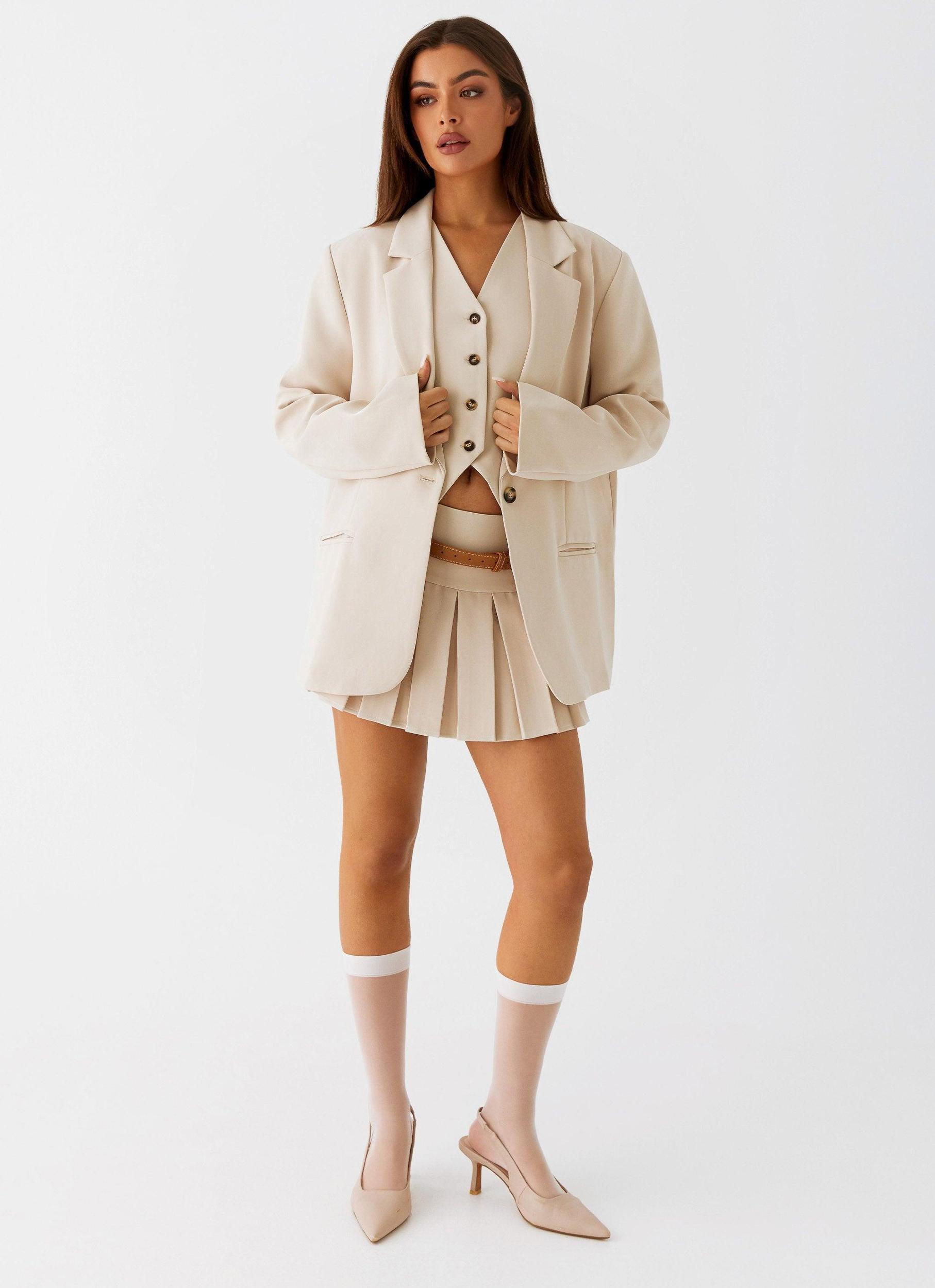 Stealth Mode Blazer - Beige Product Image