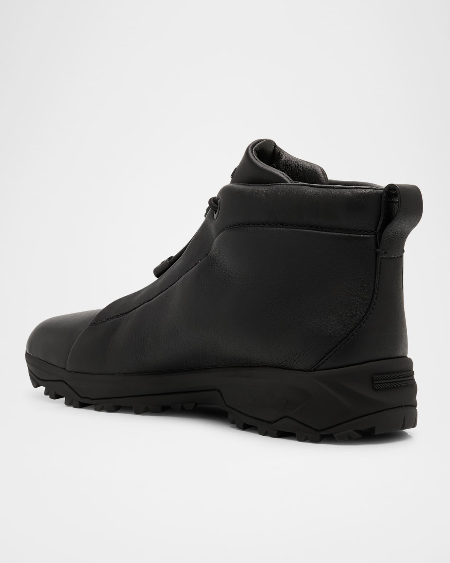 Men's Triple Stitch Leather High-Top Sneakers Product Image
