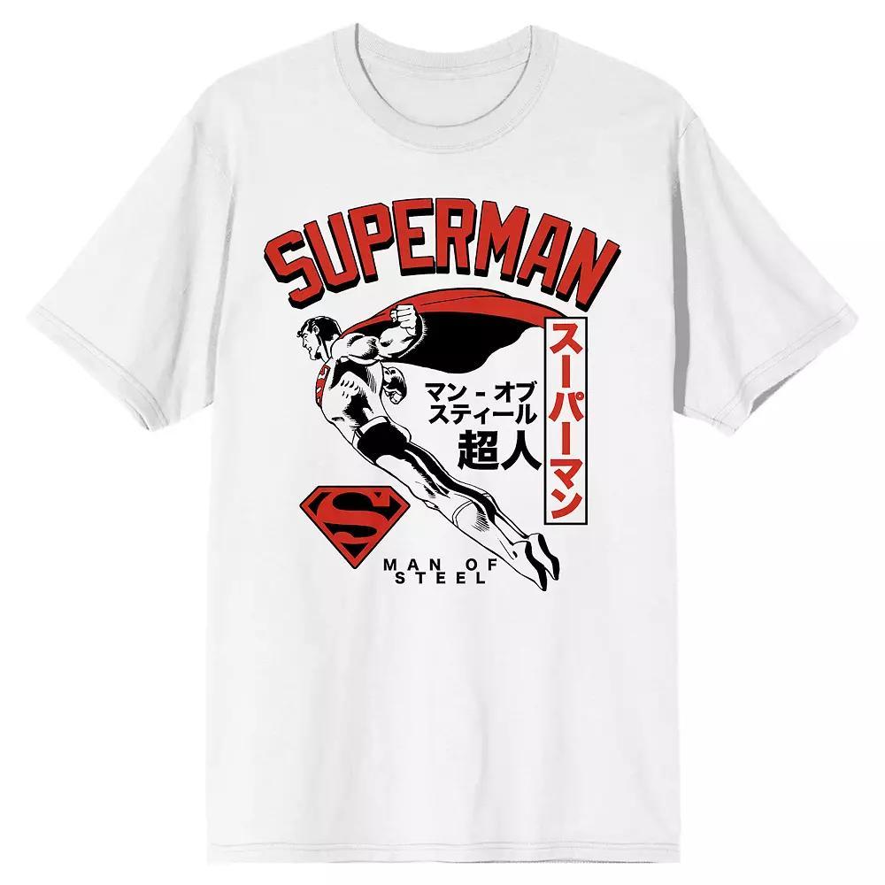 Men's Superman Kanji Logo Tee, Size: XXL, White Product Image