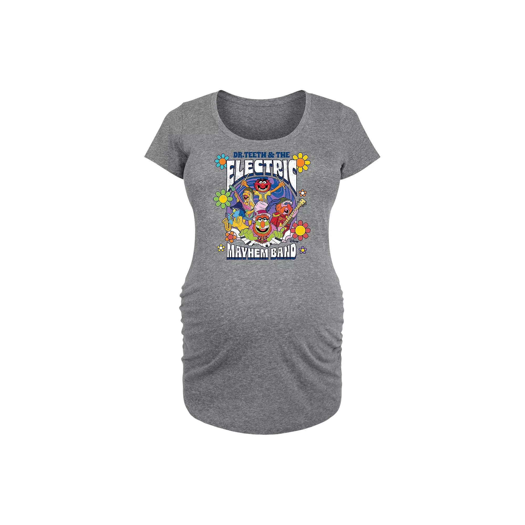 Disneys The Muppets Maternity Dr. Teeth Vintage Graphic Tee, Womens Grey Gray Product Image