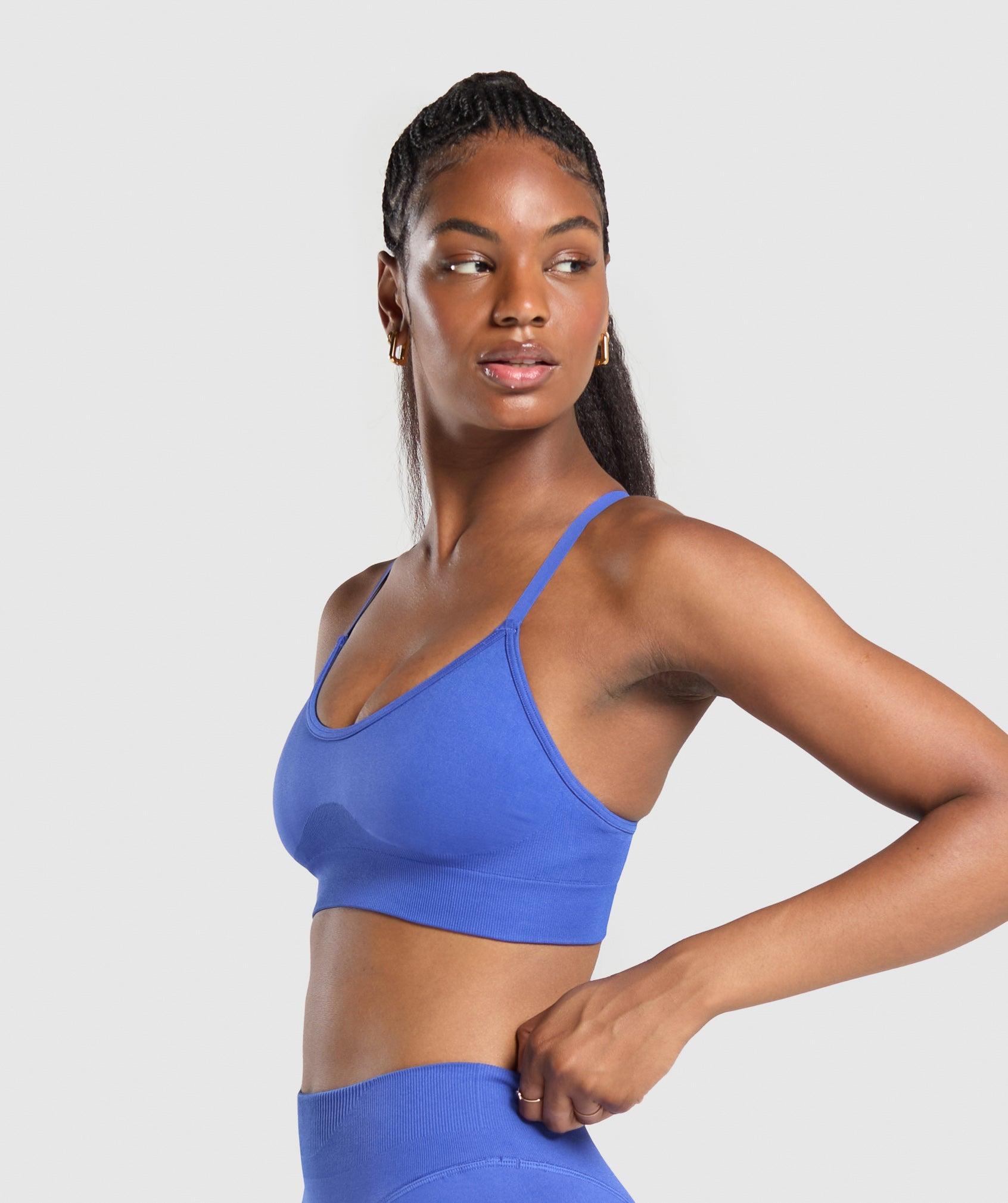 Gymshark Sweat Seamless Sports Bra - Force Blue Female Product Image