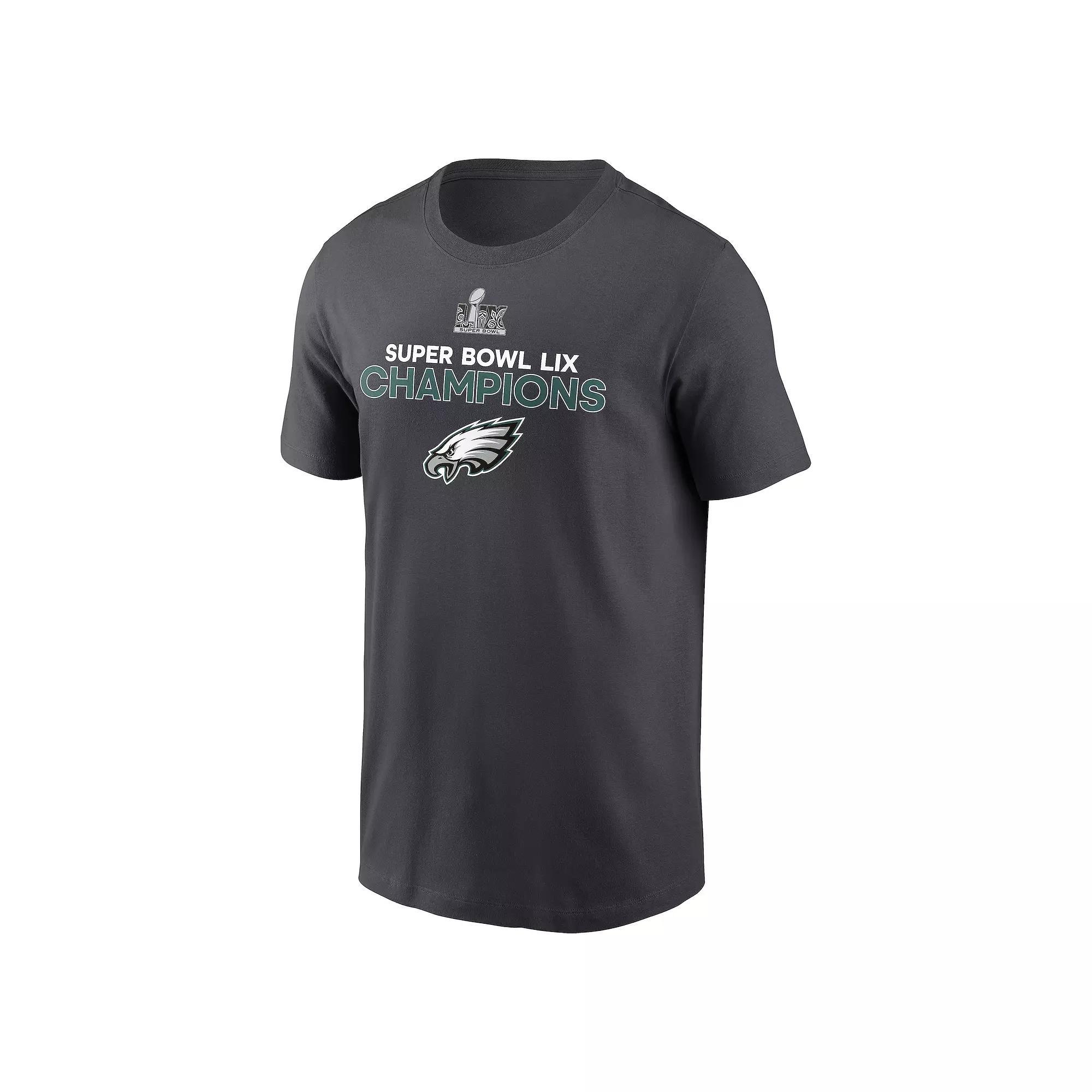 Men's Nike Philadelphia Eagles Super Bowl LIX Champions Roster Tee, Size: Medium, Gray Product Image