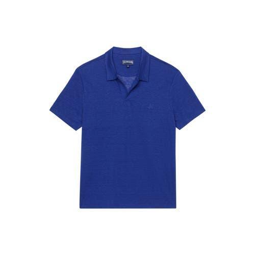 Vilebrequin Men's Solid Linen Jersey Polo in Marrakech at Nordstrom, Size Large Product Image