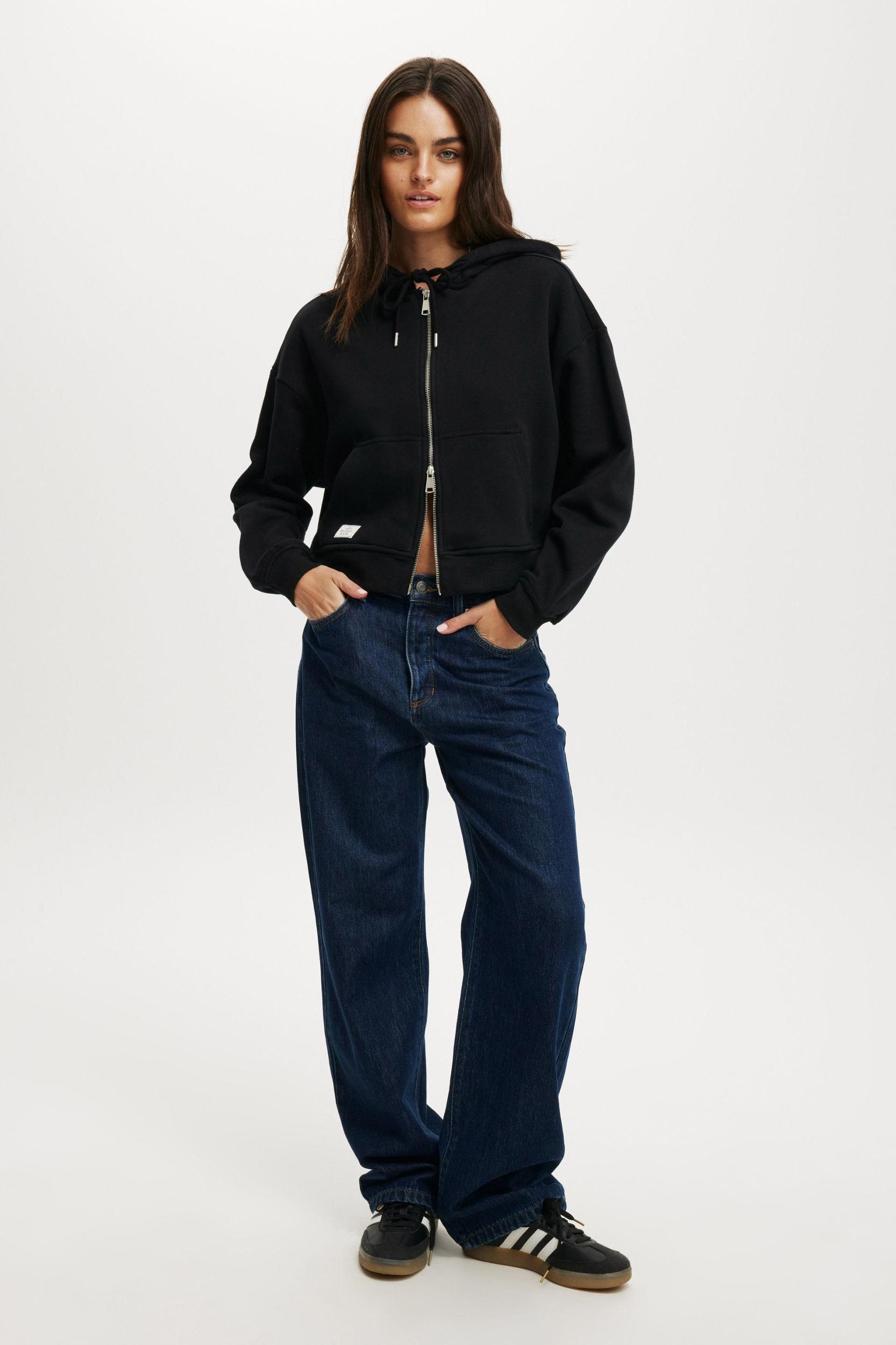 Classic Fleece Oversized Zip Through Hoodie Product Image