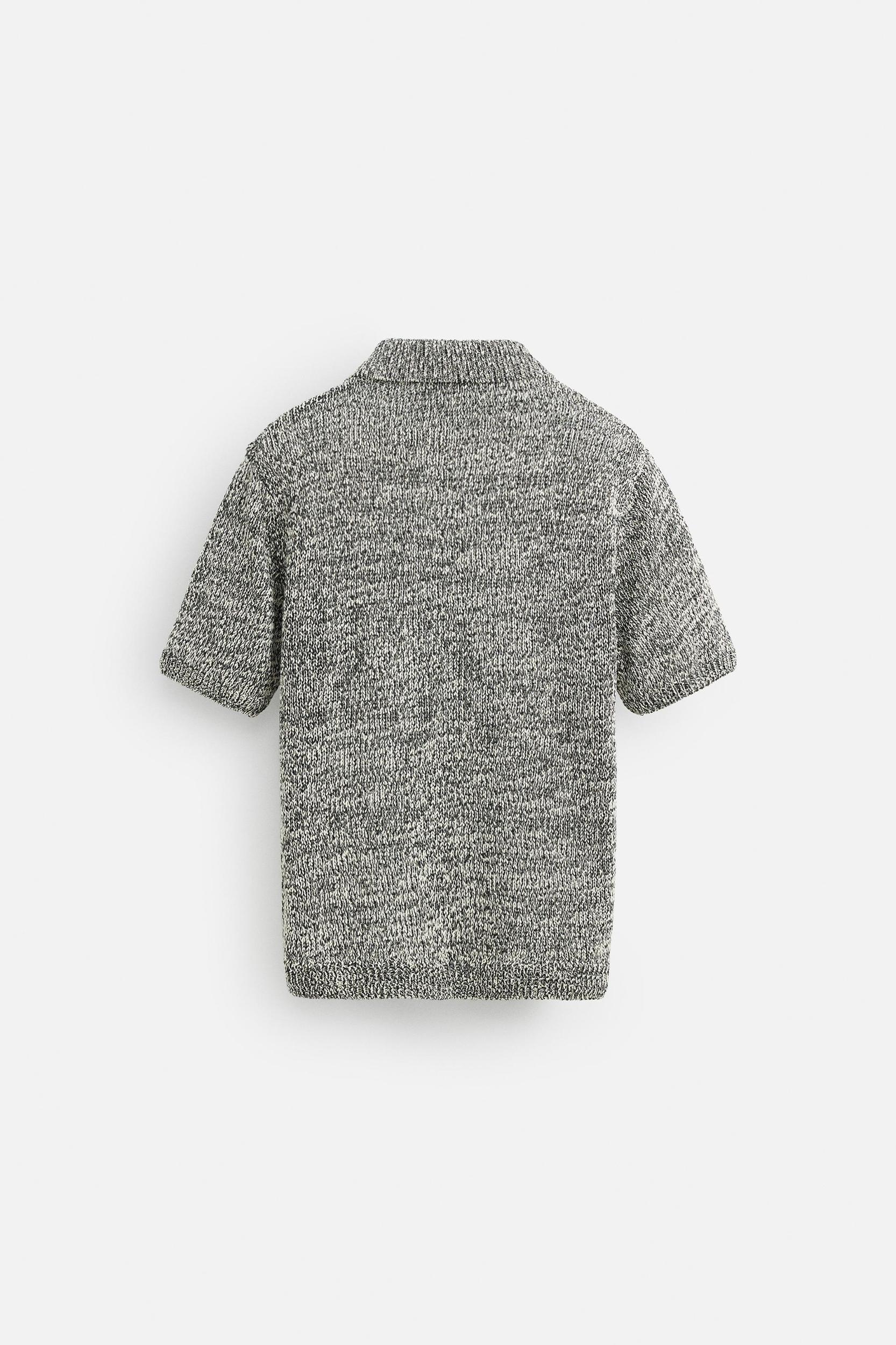 SHINY KNIT POLO SHIRT Product Image