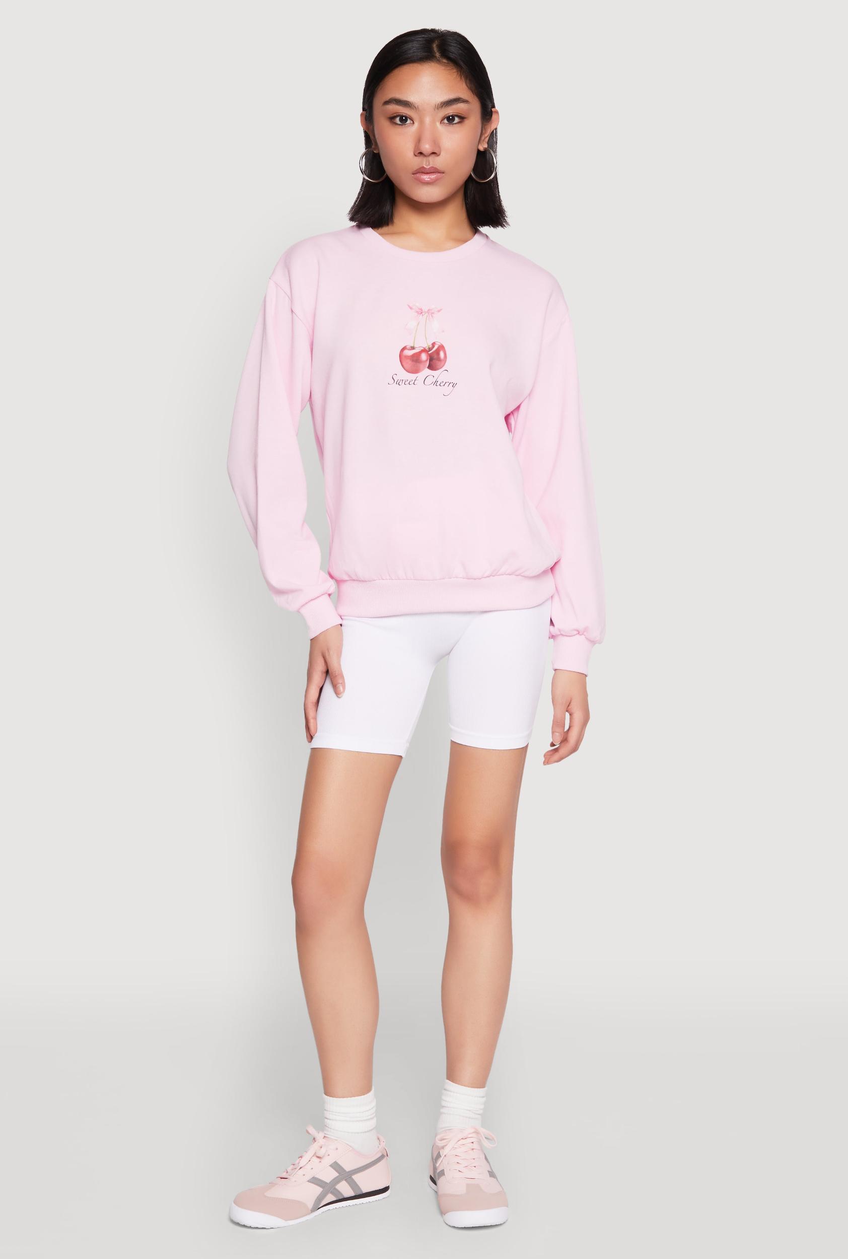 Womens Iris Sweet Cherry Graphic Print Sweatshirt Product Image