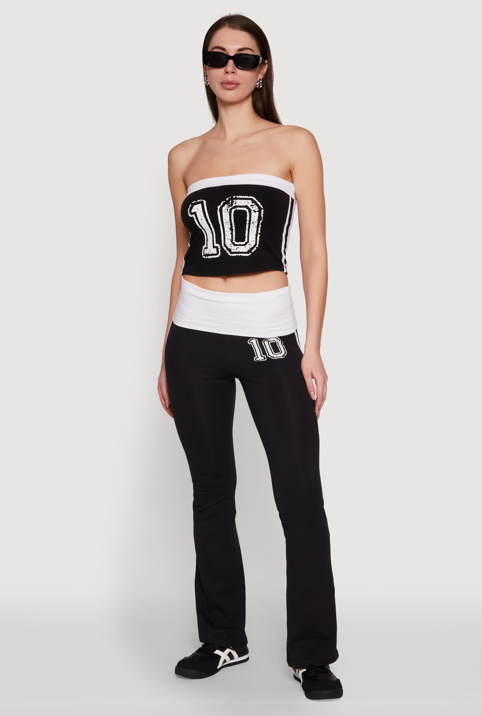 Womens Varsity Stripe Graphic Print Pants Product Image