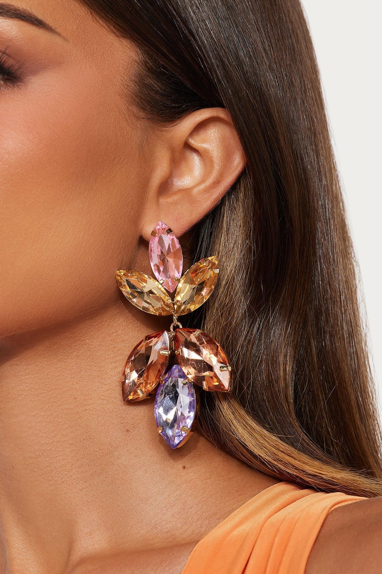True Paradise Jeweled Drop Earrings - Gold Female Product Image