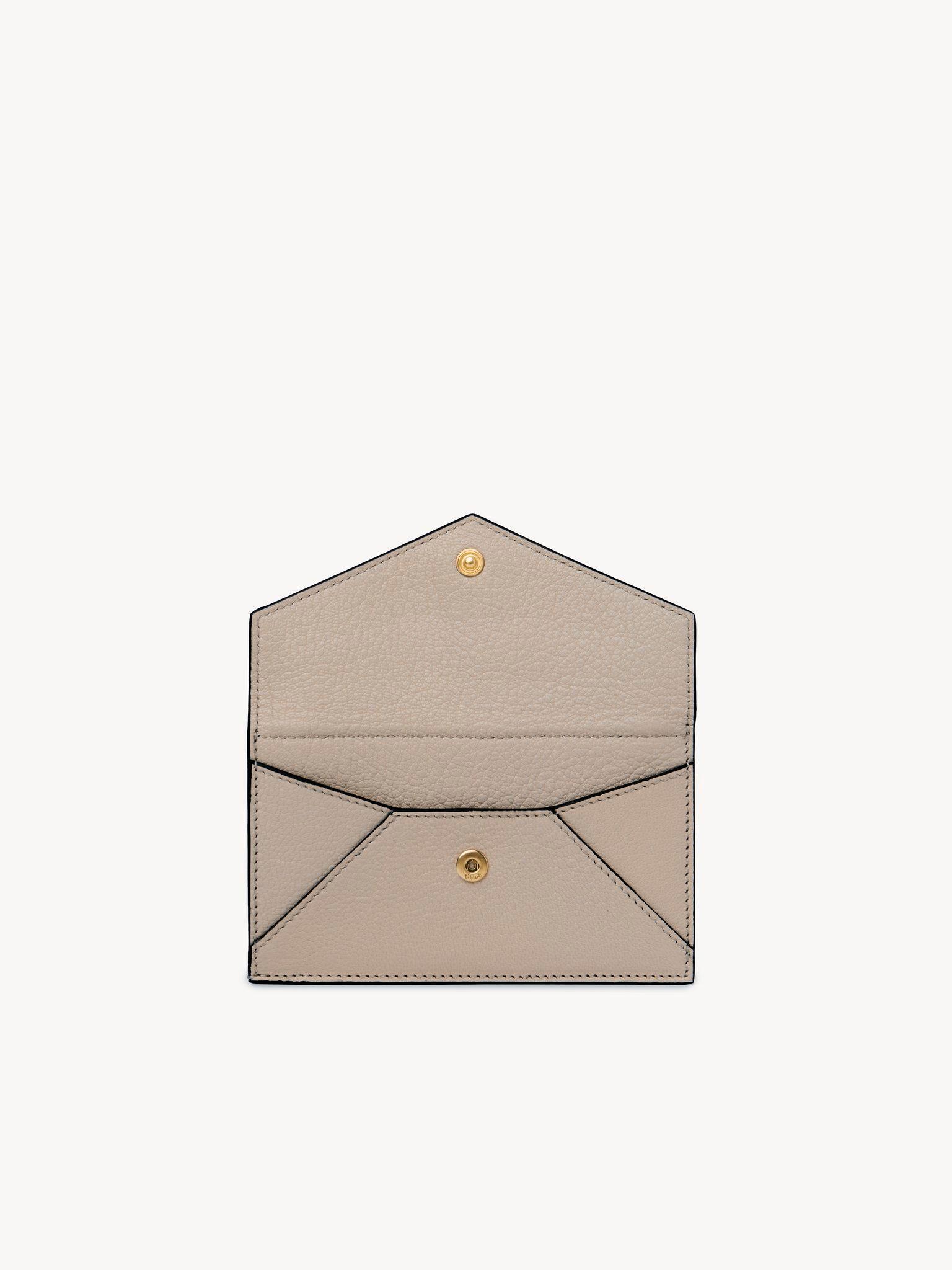 Small Envelope purse with card slots in grained leather Product Image