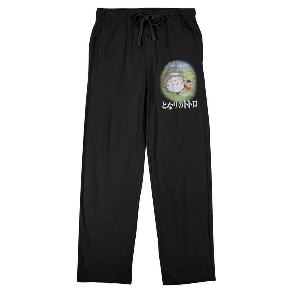 Men's My Neighbor Totoro Sleep Pants, Size: XL, Black Product Image