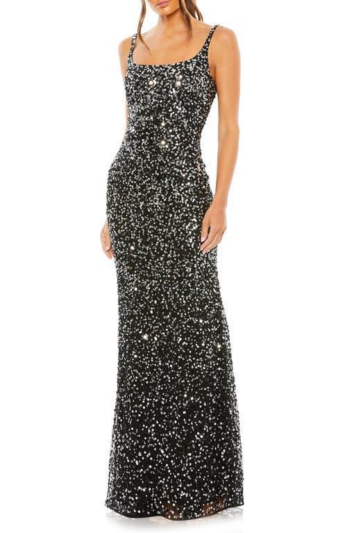 Womens Sleeveless Sequined Slip Gown Product Image