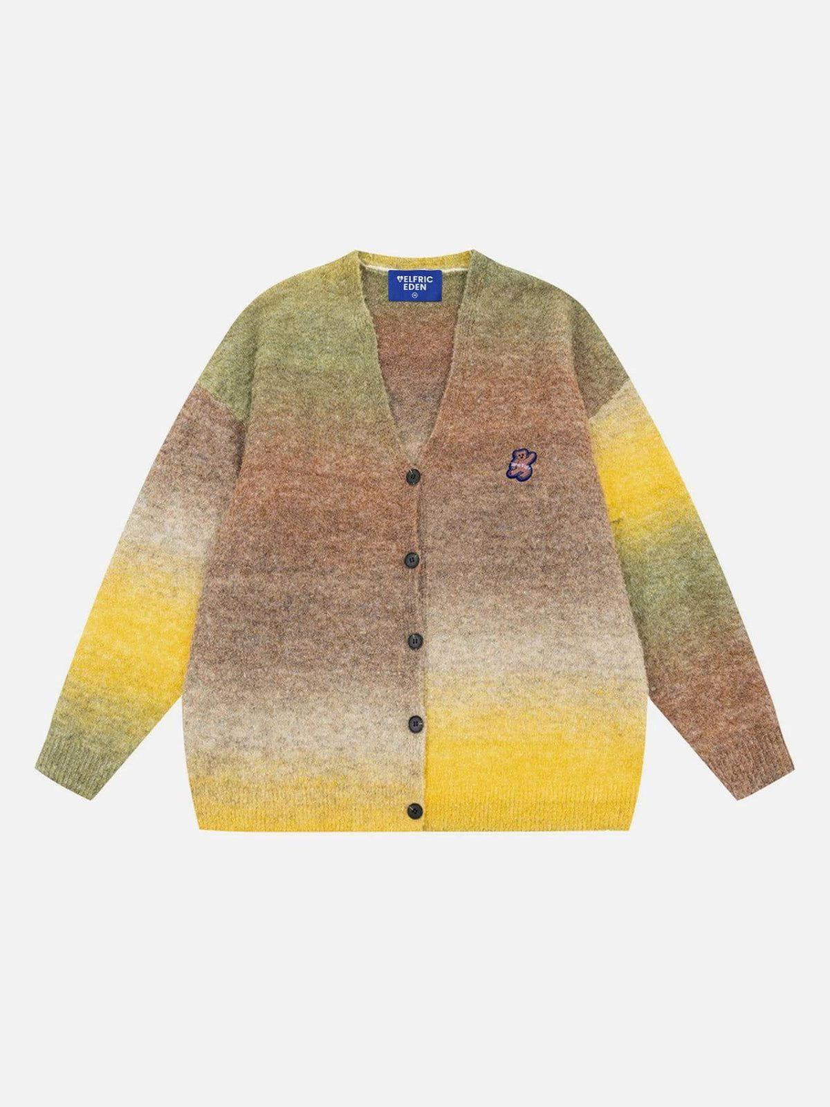 Aelfric Eden Applique Embroidery Gradient Cardigan Product Image