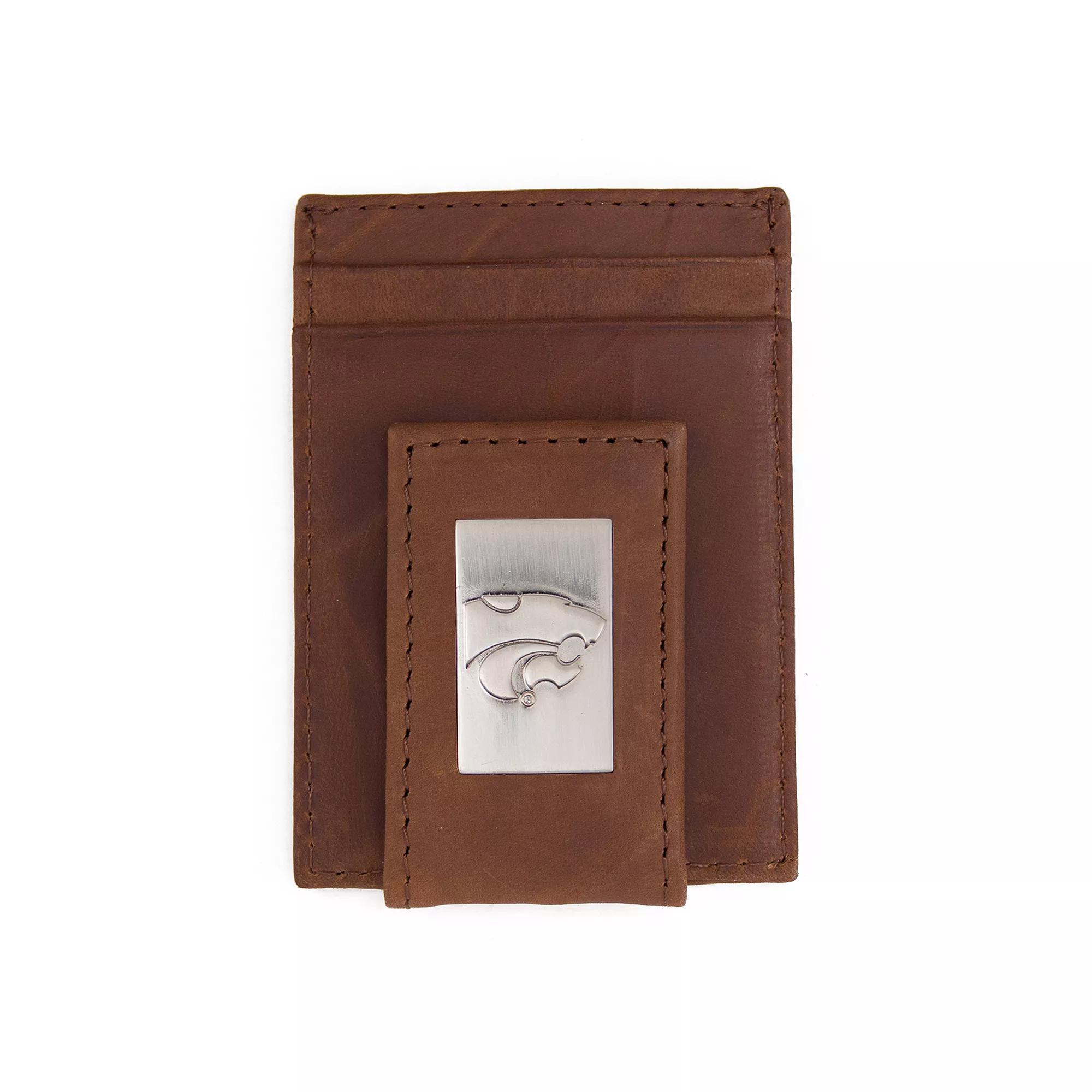 Men's Kansas State Wildcats Wallet with Money Clip, Brown Product Image