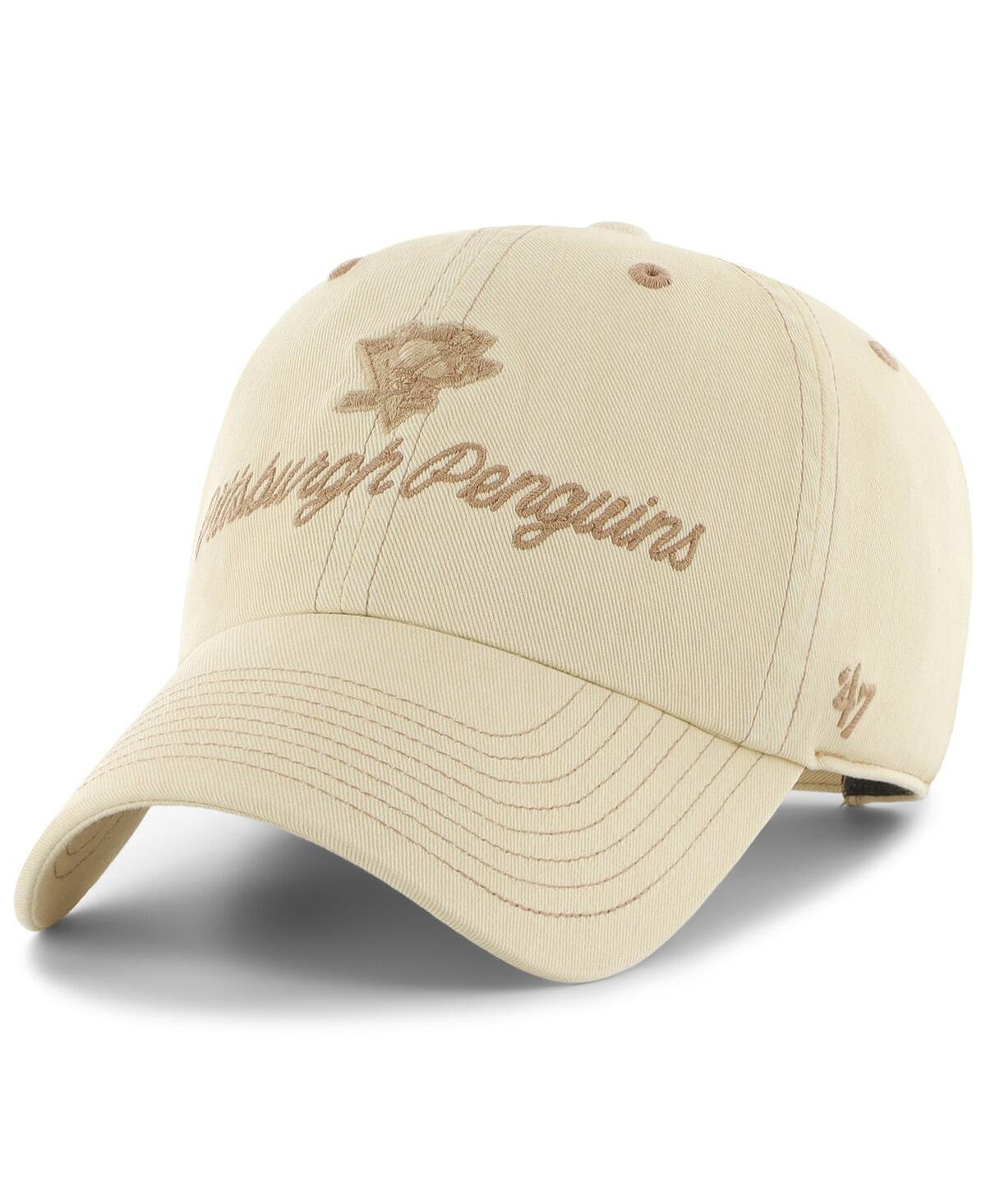 Women's '47 Cream Pittsburgh Penguins Haze Clean Up Adjustable Hat, Beige Product Image